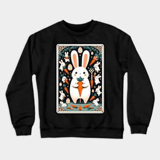 Carrot Tarot Easter Bunny Magic for Spring Celebration Crewneck Sweatshirt